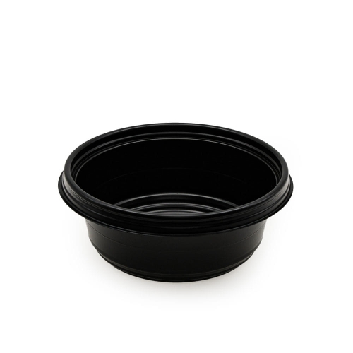 뚝배기형 JB222 2단 용기 검정 850ml 300개 도시락용기 일회용 배달 포장