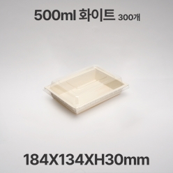 화이트 직사각 FA-500 샐러드 디저트 포장 용기 300개입