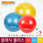 [짐닉] 클래식 플러스 짐볼 55cm/65cm/75cm 트레이닝볼 필라테스 피트니스