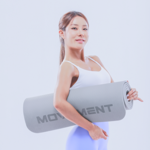 무브먼트 TPE매트 요가매트 10mm 라이트 그레이
