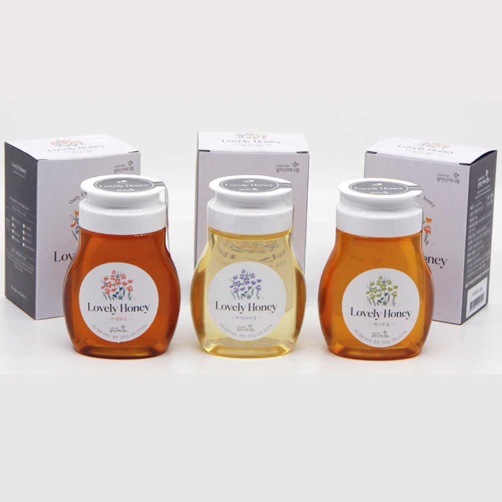 러브리허니 3종세트 250g*3 (아카시아꿀+야생화꿀+피나무꿀)