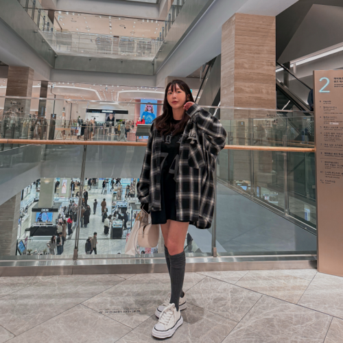 [UNISEX]남녀공용 오버핏 88 체크셔츠[유니섹스/사계절/커플룩추천]