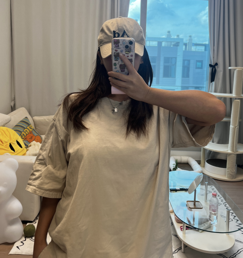 남녀공용 오버핏 무지 반팔티셔츠[유니섹스/무지반팔/데일리티셔츠]