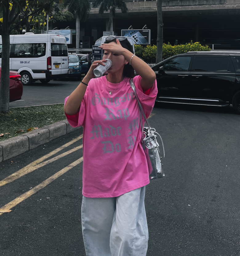 [UNISEX]오버핏 반팔 레터링 티셔츠