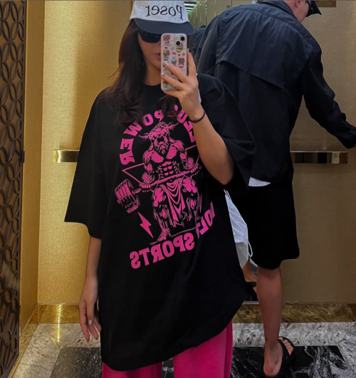 [UNISEX]오버핏 GYM 반팔 티셔츠