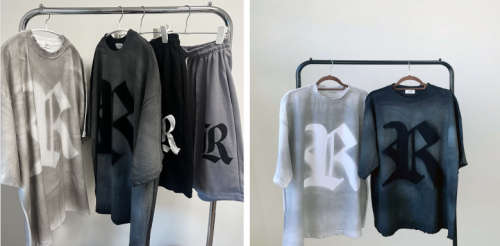 [UNISEX]오버핏 R 워싱 반팔 티셔츠