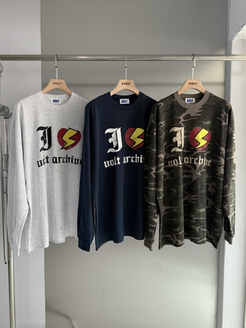 [UNISEX]오버사이즈 하트 레터링 티셔츠