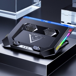 이앤위즈 쿨링팬 노트북거치대 X500 각도조절형 풍속조절가능 RGB 저소음 노트북받침대