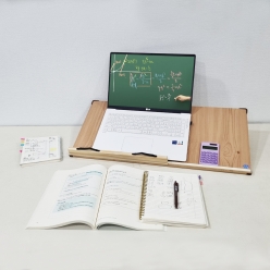 수에이70 넓은 독서대 70S1 간편거치 슬라이드레일 필기겸용 원목 책받침대