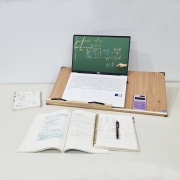 수에이70 넓은 독서대 70S1 간편거치 슬라이드레일 필기겸용 원목 책받침대