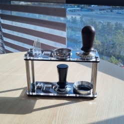 홈카페용 2단 탬퍼스탠드 에스프레소 커피추출용기 스토리지 58mm 탬핑스테이션