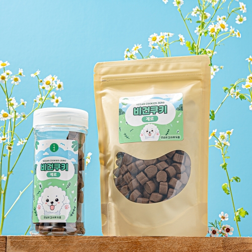 비건 제로 쿠키 파우치 350g/변냄새 제거 기능성 간식
