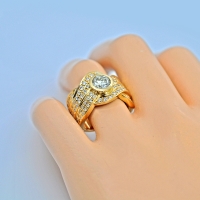 1캐럿 현대 우신 GIA 천연 다이아몬드 헤링본 선물 예물 반지