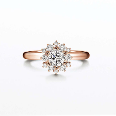 5부 우신 GIA 천연 다이아몬드 더쿼츠 다이아 반지