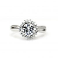 1캐럿 현대 우신 GIA 천연 다이아몬드 다알리아 선물 다이아 반지