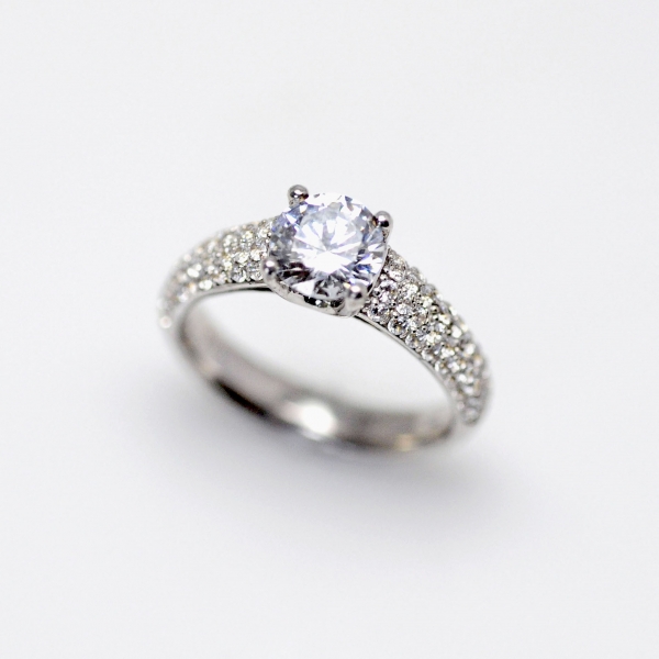 1캐럿 현대 우신 GIA 천연 다이아몬드 결혼반지 볼케이노 다이아반지