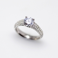 1캐럿 현대 우신 GIA 천연 다이아몬드 결혼반지 볼케이노 다이아반지