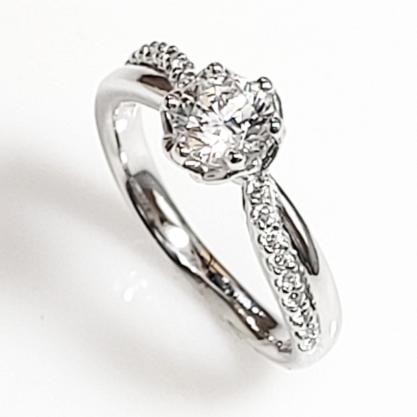 5부 우신 GIA 천연 다이아몬드 클로바 반지