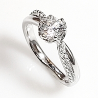 5부 우신 GIA 천연 다이아몬드 클로바 반지