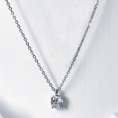 우신 GIA 5부 천연 다이아몬드 4발 고리형 다이아 목걸이