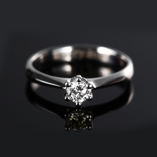 3부 우신 GIA 천연 다이아몬드 6발 프롱 프로포즈 다이아 반지