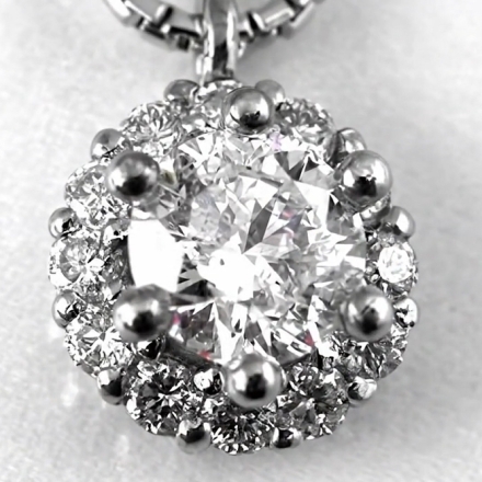 1캐럿 랩 다이아몬드 라운드 화인 다이아 목걸이