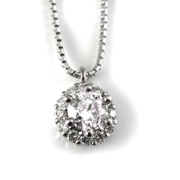 1캐럿 다이아몬드 라운드 화인 다이아 목걸이
