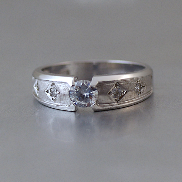 우신 GIA 3부 천연 다이아몬드 피앙세 다이아반지