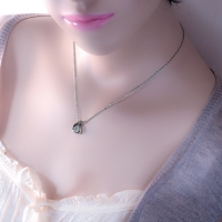 1캐럿 다이아몬드 라운드 인디오 다이아 목걸이