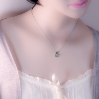 1캐럿 다이아몬드 라운드 인디오 다이아 목걸이