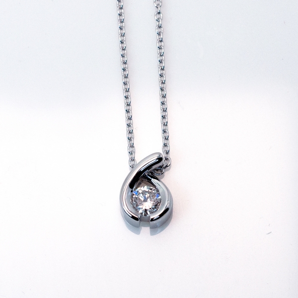 1캐럿 다이아몬드 라운드 인디오 다이아 목걸이