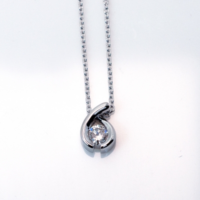 1캐럿 다이아몬드 라운드 인디오 다이아 목걸이
