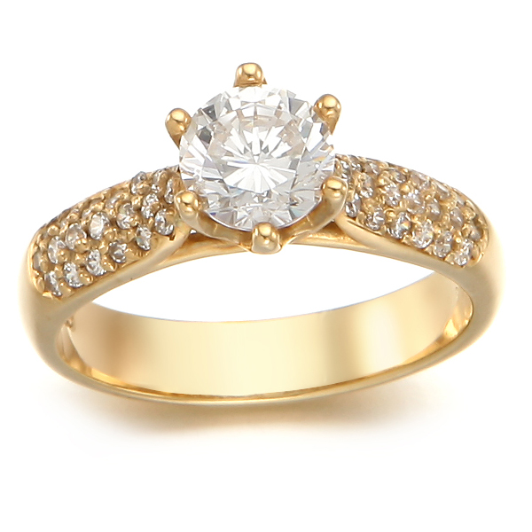 1캐럿 현대 우신 GIA 천연 다이아몬드 라운드 마리안느 다이아 반지