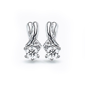 4부(2+2부) 다이아몬드 실버레벤 다이아귀걸이