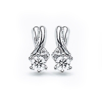 4부(2+2부) 다이아몬드 실버레벤 다이아귀걸이