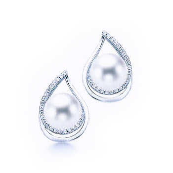 8mm 아쿠아 진주 귀걸이