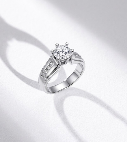 1캐럿 현대 우신 GIA 천연 다이아몬드 라운드  6발 나자리노 다이아 반지