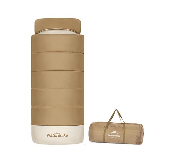 네이처 하이크 후드 싱글 침낭 (매트 포함) [브라운]