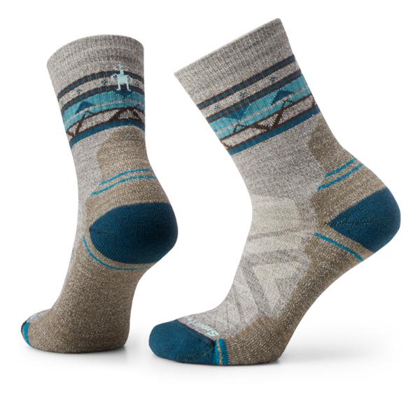 스마트울 W Hike LC Zig Zag Valley Mid Crew Socks SWELWAL005