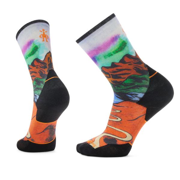 스마트울 Trail Run Targeted Cushion Singletrack Print Crew Socks SWELMAT001
