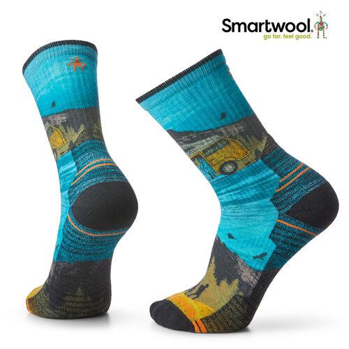 스마트울 Hike Light Cushion Great Excursion Print Crew Socks SWD3MWS007