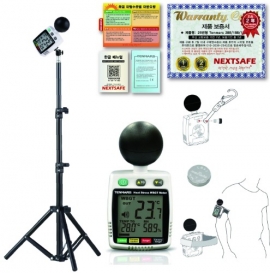 넥스트세이프 WBGT 온열측정기 체감온도계 텐마스 TM-288 스탠드 세트/오늘발송