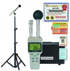 넥스트세이프 WBGT 온열측정기 체감온도계 텐마스 TM-188 스탠드 세트(당일발송)