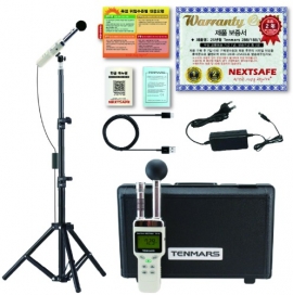 넥스트세이프 WBGT 온열측정기 체감온도계 텐마스 TM-188D 스탠드 세트
