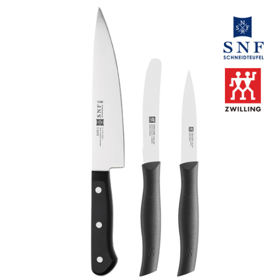 SNF Elite S 쉐프나이프 + 헹켈 그립 과도 3종세트 (S1705-180-38736) SNF Elite S 쉐프나이프 + 헹켈 그립 과도 3종세트 (S1705-180-38736)