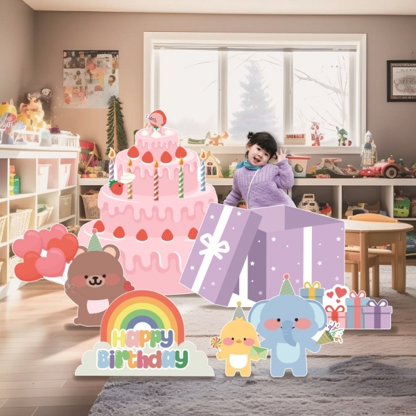 생일 해피벌스데이 포토존 등신대 홈 파티 돌잔치 현수막