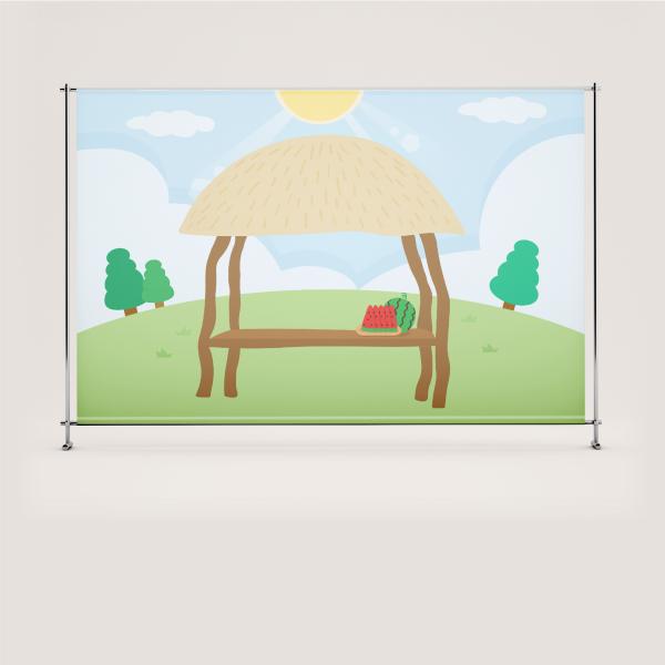 수박 원두막 여름 캠프 행사 현수막 포토존 2617X1700mm