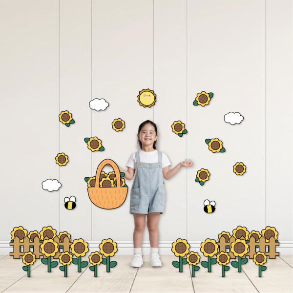 소형 해바라기포토존 등신대 여름행사 어린이집 유치원