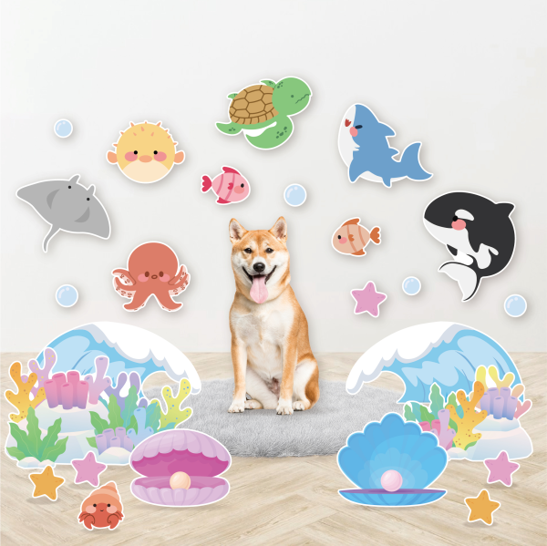 물놀이 포토존 바다 바닷속 등신대 강아지 고양이 반려동물포토존