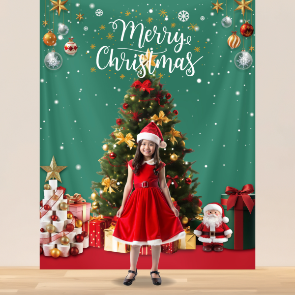 크리스마스 현수막 크리스마스트리 배경 포토존 대형